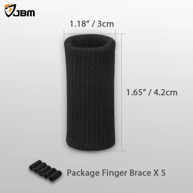 Alt view image 6 of 7 - Finger Sleeves 5Pack Sport Finger Brace Protector Compression Sleeve | Breathable elastic finger tape, thumb splint brace for arthritis, triggger finger and compression aid for sports