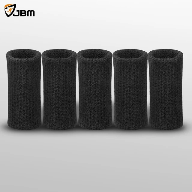 Alt view image 7 of 7 - Finger Sleeves 5Pack Sport Finger Brace Protector Compression Sleeve | Breathable elastic finger tape, thumb splint brace for arthritis, triggger finger and compression aid for sports