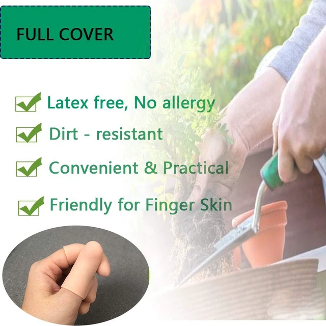 Alt view image 3 of 7 - Gel Finger Protectors Finger Caps Silicone Fingertips Protection - Finger Cots Great for Trigger Finger, Finger Arthritis, Finger Cracking and Other Finger Pain Relief(Nude, Medium)