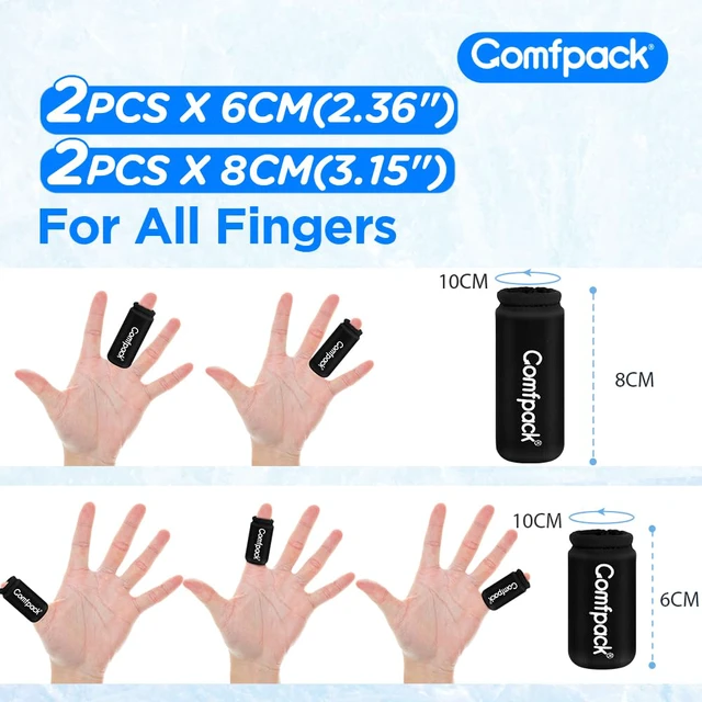 Alt view image 6 of 6 - 4PCS Finger Sleeves Gel Ice Pack for Pain Relief, Hot Cold Therapy | Compression Finger Brace Ice Packs for Injuries, Trigger Finger, Arthritis, Knuckle Immobilization, Gout, Sprain