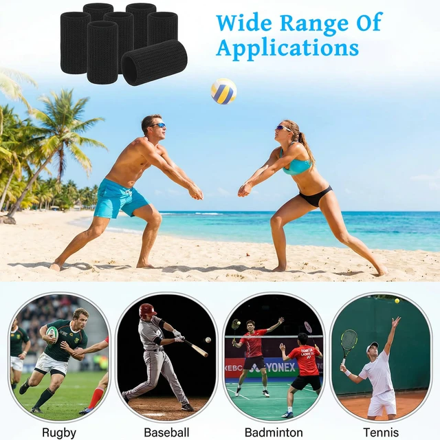 Alt view image 3 of 6 - 30 Pcs Finger Sleeves, Finger Compression Sleeve for Arthritis, Thumb Compression Sleeve for Basketball, Sports, Pain Relief & Support