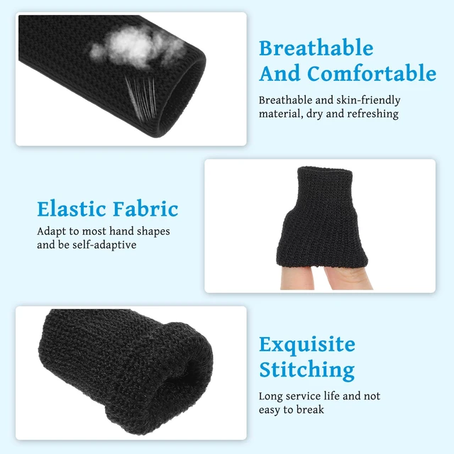 Alt view image 4 of 6 - 30 Pcs Finger Sleeves, Finger Compression Sleeve for Arthritis, Thumb Compression Sleeve for Basketball, Sports, Pain Relief & Support