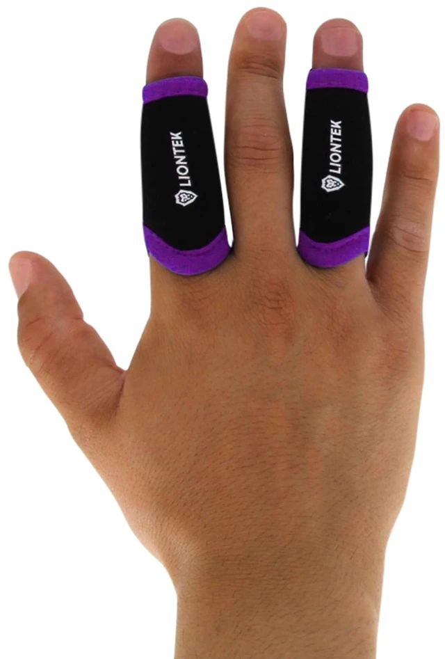 Main image of Single Finger Sleeve Pair - Sports Compression Finger Sleeve for BJJ, MMA, Basketball, Weight Lifting, and More (Medium)