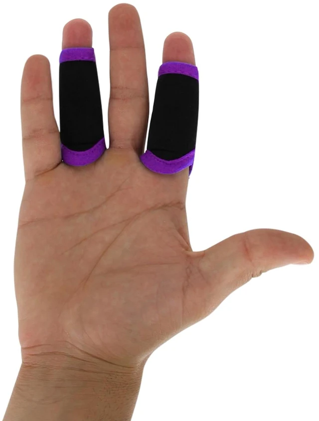 Alt view image 2 of 7 - Single Finger Sleeve Pair - Sports Compression Finger Sleeve for BJJ, MMA, Basketball, Weight Lifting, and More (Medium)