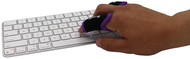 Alt view image 7 of 7 - Single Finger Sleeve Pair - Sports Compression Finger Sleeve for BJJ, MMA, Basketball, Weight Lifting, and More (Medium)