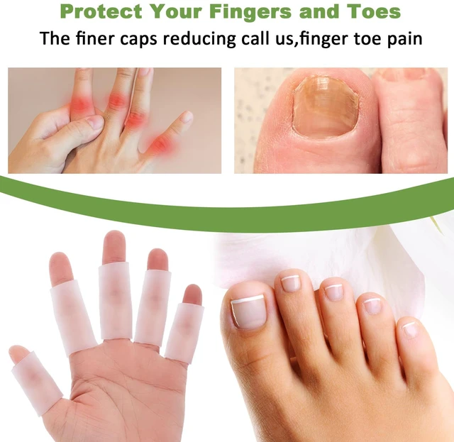 Alt view image 6 of 7 - 30Pcs Gel Finger Sleeve Protectors, Silicone Finger Tubes for Trigger Finger Pain, Arthritis, Finger Cots Sleeve Cushions Provide Relief for Finger Cracking, Corns, Blisters and Calluse Protect