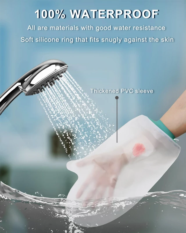 Alt view image 2 of 6 - Waterproof Hand Cast Cover, Hand Cover for Shower After Surgery | Hand Cast Covers for Shower Adult, Soft Comfortable Cast Protector for Wrist, Fingers, Reusable Cast Bag for Swimming