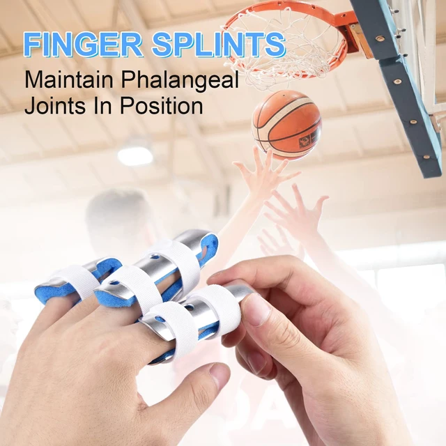 Alt view image 4 of 6 - Finger Splint, 3-Size Set for Middle, Pinky & Thumb, Lightweight | Great for Seniors & Active Adults, Helps Immobilize for Recovery, Comfort Cushion Design, Breathable, Aluminum Support