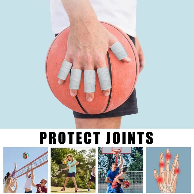 Alt view image 7 of 7 - 20 Pcs Finger Sleeves Protectors, Elastic Sport Finger Sleeves,Skin Tone/Grey