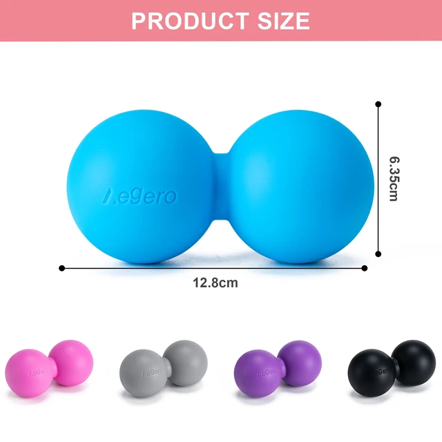 Alt view image 2 of 7 - Peanut Massage Ball-Double Lacrosse Massage Ball (Blue Firm Ball) | Mobility Ball for Myofascial Release,Yoga Therapy,Trigger Point Therapy ,Muscle Knots and Acupoint Massage