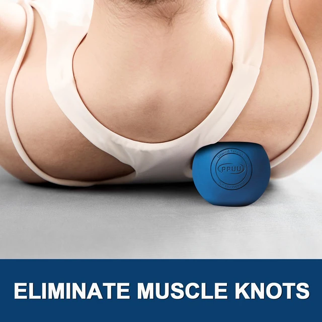 Alt view image 3 of 7 - Massage Lacrosse Ball, 2.5 Inch Firm Solid Rubber Deep Tissue Ball for Myofascial Release, Plantar Fasciitis & Muscle Knot Relief, for Foot, Glutes, Shoulder Blades, Calves, 1 Count Blue