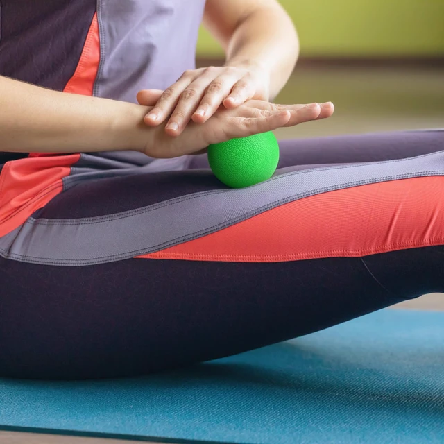 Alt view image 3 of 7 - 2-Pack Firm Lacrosse Massage Balls (Green&Blue) | For Deep Tissue, Trigger Point & Myofascial Release Therapy, Relieve Muscle Knots