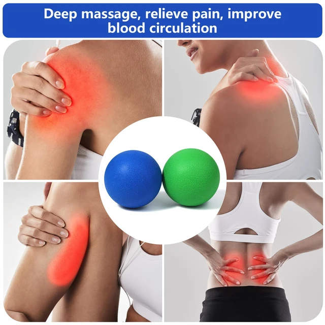 Alt view image 7 of 7 - 2-Pack Firm Lacrosse Massage Balls (Green&Blue) | For Deep Tissue, Trigger Point & Myofascial Release Therapy, Relieve Muscle Knots