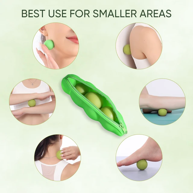 Alt view image 4 of 7 - Firm Massage Lacrosse Ball Set, 4 Sizes for Myofascial Release | Deep Tissue Recovery Tool for Athletes, Fitness, Hands, Feet, Trigger Point & Mobility Training with Guide and Pea Pod Case