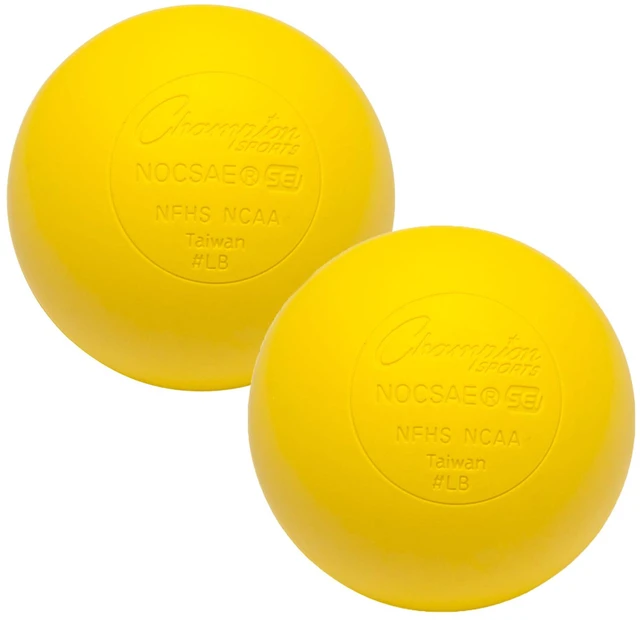 Main image of Colored Lacrosse Balls: Yellow Official Size Sporting Goods Equipment for Professional, College & Grade School Games, Practices & Recreation - NCAA, NFHS and SEI Certified - 2 Pack