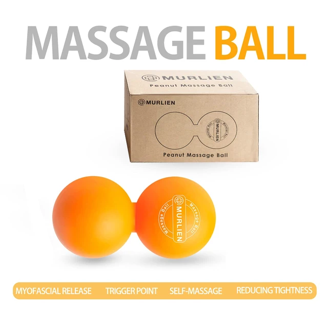 Alt view image 5 of 7 - Peanut Massage Ball, Double Lacrosse Ball for Myofascial Release, Trigger Point Therapy, Muscle Relief, Acupoint Massage, Alleviating Neck, Shoulder, Back, Legs, or Muscle Tension - Orange
