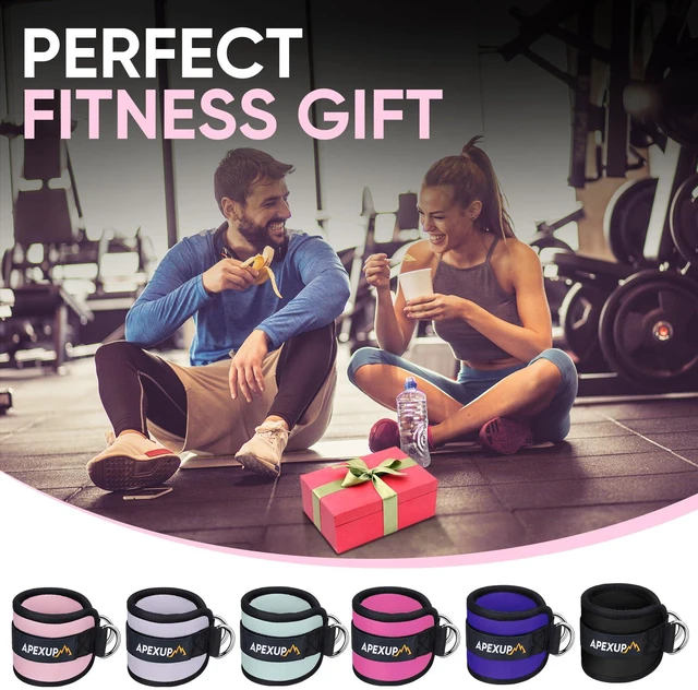 Alt view image 6 of 7 - Ankle Strap for Cable Machine, Ankle Resistance Bands, Cable Kick Back Ankle Straps for Gym, Glute Workouts, Leg Extensions, Adjustable Straps with Neoprene Padding (Single, Pastel Pink)