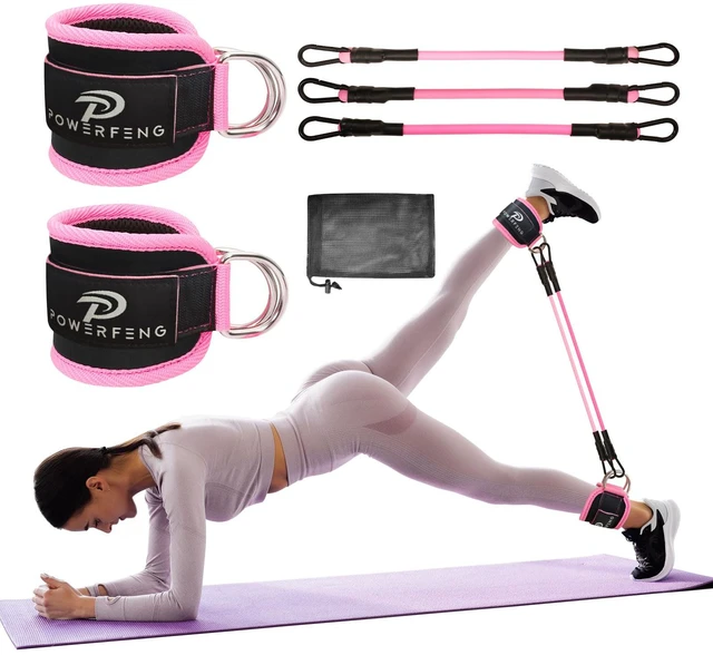 Main image of Ankle Resistance Bands with Cuffs: Women Ankle Strap Band for Working Out - Ankle Resistance Bands for Glutes Hip & Leg Butt Training Workout Exercise Equipment