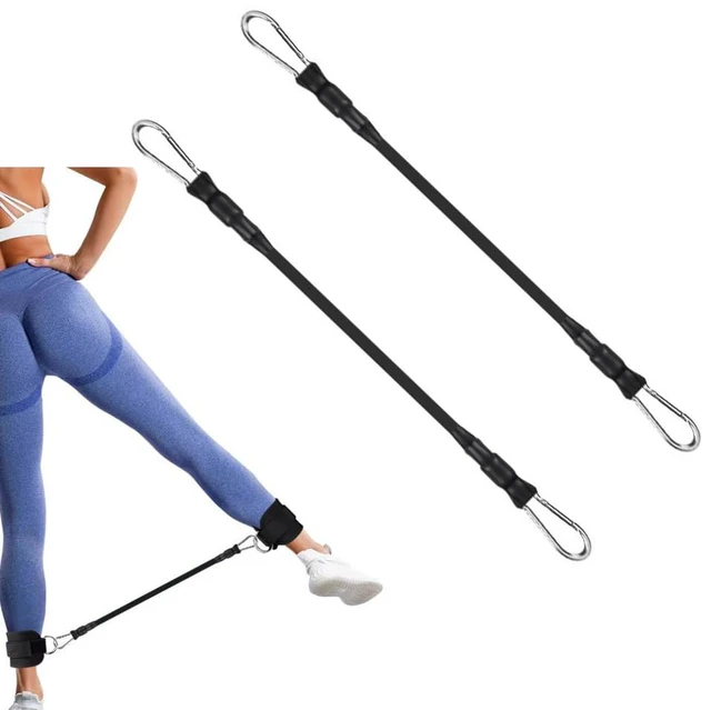 Main image of 2 Pack Ankle Resistance Bands Replacement 30 Lbs Exercise Bands Ankle Straps Elastic Cable for Ankle Resistance Band Cuffs Ankle Bands Booty Workout Equipment Kickback Hip Fitness Training
