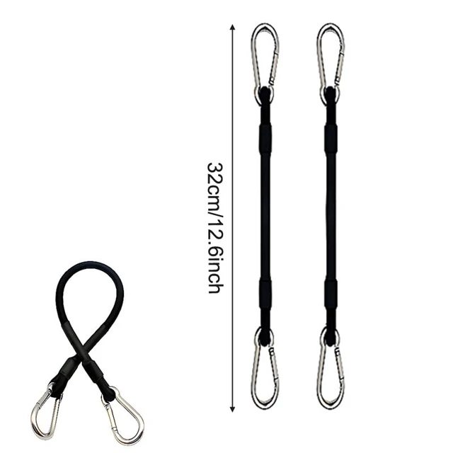 Alt view image 2 of 7 - 2 Pack Ankle Resistance Bands Replacement 30 Lbs Exercise Bands Ankle Straps Elastic Cable for Ankle Resistance Band Cuffs Ankle Bands Booty Workout Equipment Kickback Hip Fitness Training