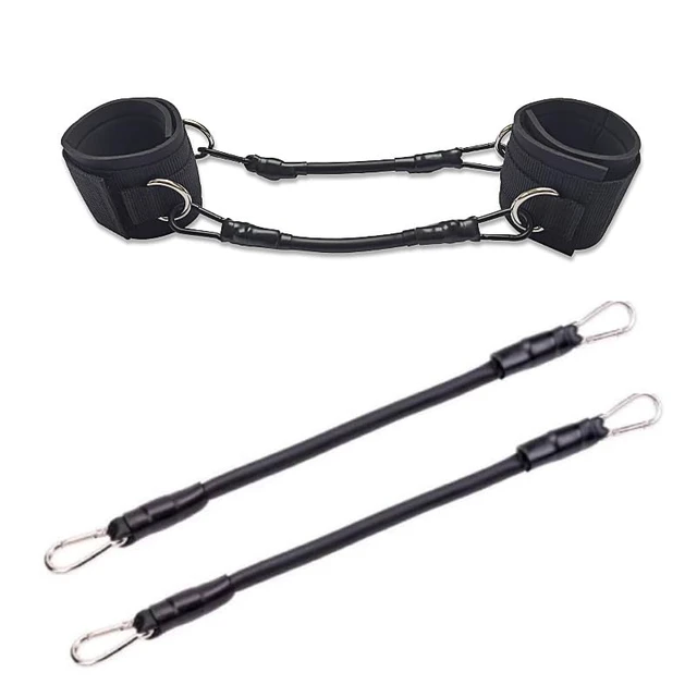 Alt view image 3 of 7 - 2 Pack Ankle Resistance Bands Replacement 30 Lbs Exercise Bands Ankle Straps Elastic Cable for Ankle Resistance Band Cuffs Ankle Bands Booty Workout Equipment Kickback Hip Fitness Training