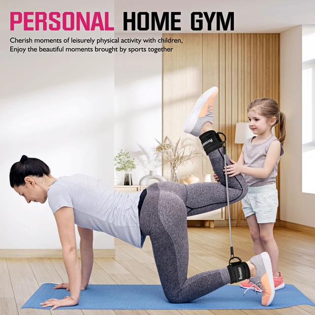 Alt view image 4 of 7 - Ankle Resistance Bands with Cuffs, Ankle Weights Exercise Bands for Working Out, Recoils and Glutes Workout Equipment, Leg Resistance Bands Set with Ankle Strap for Women & Men Home Gym Fitness