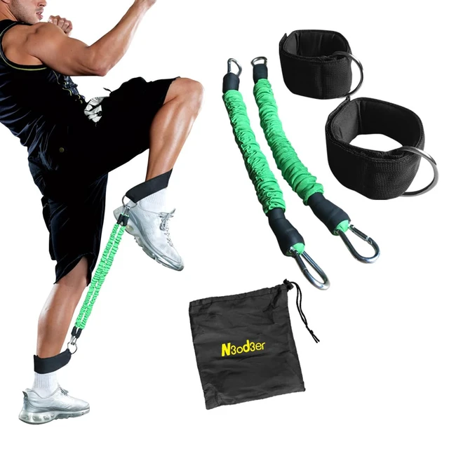 Alt view image 2 of 7 - Ankle Resistance Training Speed and Agility Training Tool Ankle Resistance Bands for Football Basketball Taekwondo Yoga Boxing Soccer Kick Boxing Thai Punch Karate Running