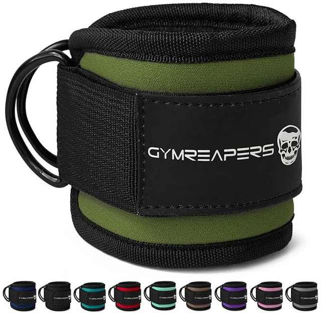 Main image of Ankle Strap (Single) For Cable Machine Kickbacks, Glute Workouts, Lower Body Exercises - Adjustable Leg Strap with Neoprene Padding (Ranger Green, Single)