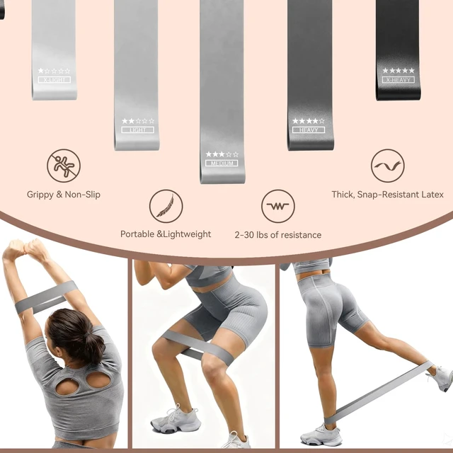 Alt view image 5 of 7 - Ankle Resistance Bands with Cuffs &Booty Bands Set,Ankle Straps for Cable Machines for Leg,Booty,Glute,Hip,Butt,Workout Home Gym Equipment,Exercise Bands for Fitness,Yoga,Physical Therapy (Black)