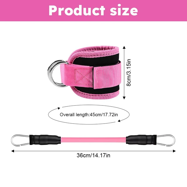 Alt view image 2 of 7 - Ankle Resistance Bands with Cuffs for Women & Men, Leg & Glute Workout Set | 1030lbs Workout Equipment,Ankle Weights, Portable Home Gym Exercise Bands for Kickbacks, Hip Thrusts, Yoga