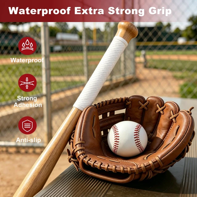 Alt view image 4 of 6 - Anti Slip Rubber Grip Tape, 2 Rolls, 2" x 20 FT Total, Black & White | Strong Adhesive, Waterproof, HeavyDuty, Easy to Cut for Tool Handles, Sports Equipment, Stairs, Indoor & Outdoor Surfaces