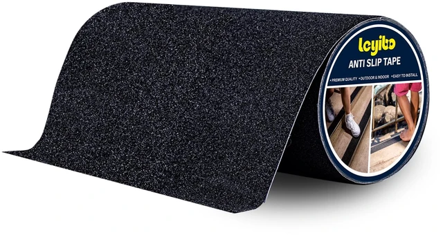 Main image of Anti Slip Tape 12" x 16' - Heavy Duty Grip Tape for Ramps & Stairs | Peel-Stick, High-Traction Surface, Cut-to-Fit, Stays Firmly in Place, Tear-Resistant, For Gardens, Decks & Walkways