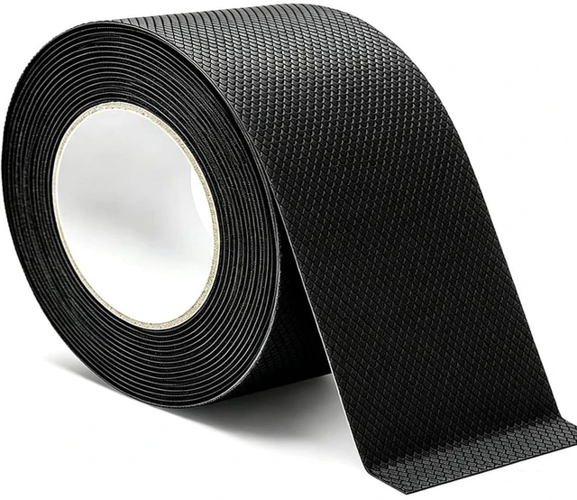 Main image of Black Rubber Grip Tape 3 Inch, 10Ft, Non-Abrasive Waterproof Anti Slip Tape, Strong Adhesive Non Slip Tape for Handles, Cushion Pad for Indoor & Outdoor, Making Surfaces Safer