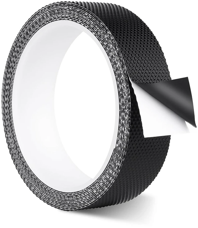 Main image of Black Rubber Grip Anti Slip Tape(1" x 10 FT),Heavy Duty Waterproof Non-Abrasive Tape Cushion Pad for Indoor & Outdoor,Making Handles or Contact Surfaces Safer