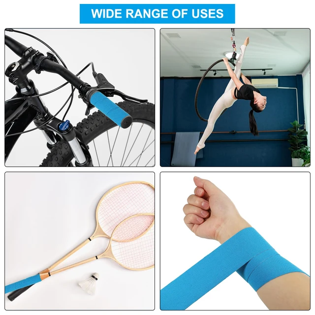 Alt view image 7 of 7 - 16.4ft x 1 Inch Aerial Hoop Tape, Athletic Tape Adhesive Non-Slip Grip Tape Yoga Rig Sports Tape for Wrapping Exercises Gymnastics, Black
