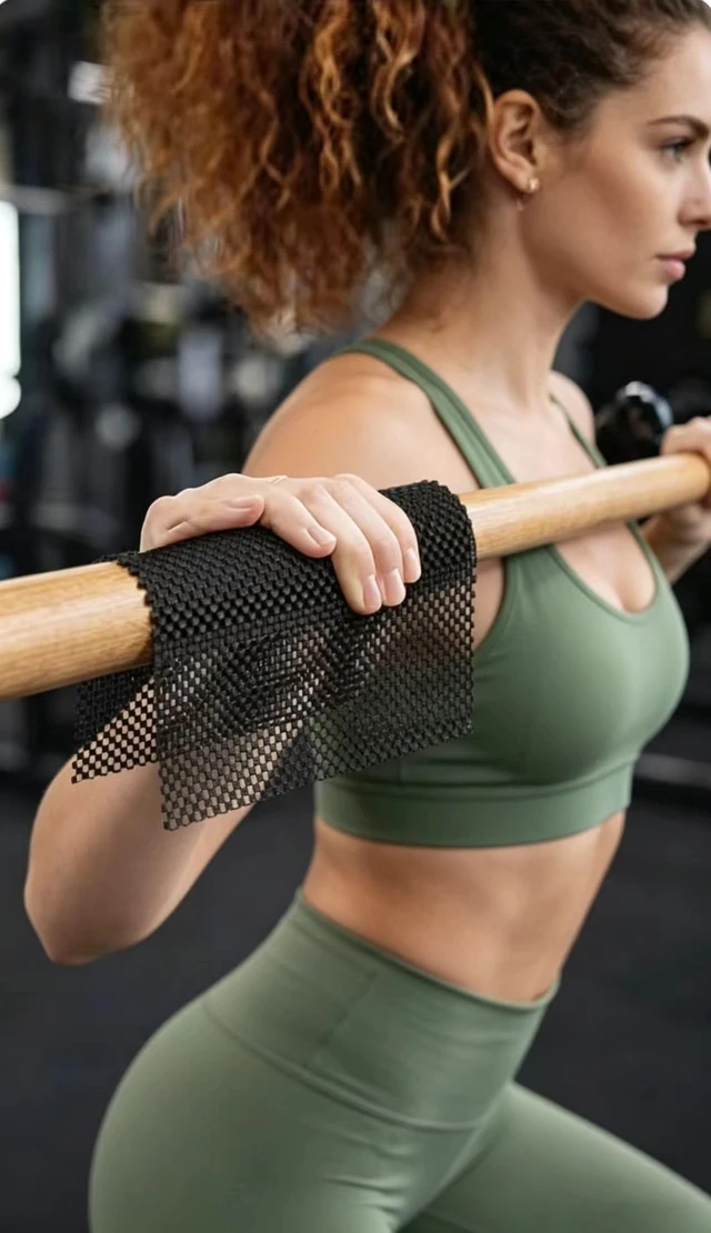 Alt view image 5 of 6 - Pilates Grip Pad Non-Slip Training Mat Barre Pull-Up Bar Gym Equipment Gripper Pad Women Men Body Building Workout Exercise Mat Anti Hand Pads Sweaty Hands Foldable Grips Gloves Indoor Home Fitness