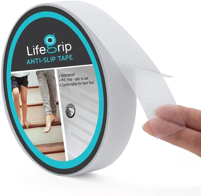 Main image of Clear Anti Slip Tape 1" x30Ft Waterproof Grip Tape for Tubs&Shower | Non-Slip Traction Tape for Stairs, Boats, Steps&Pools, Comfortable for Bare Feet, Safe for Seniors, Kids & Pets, Transparent