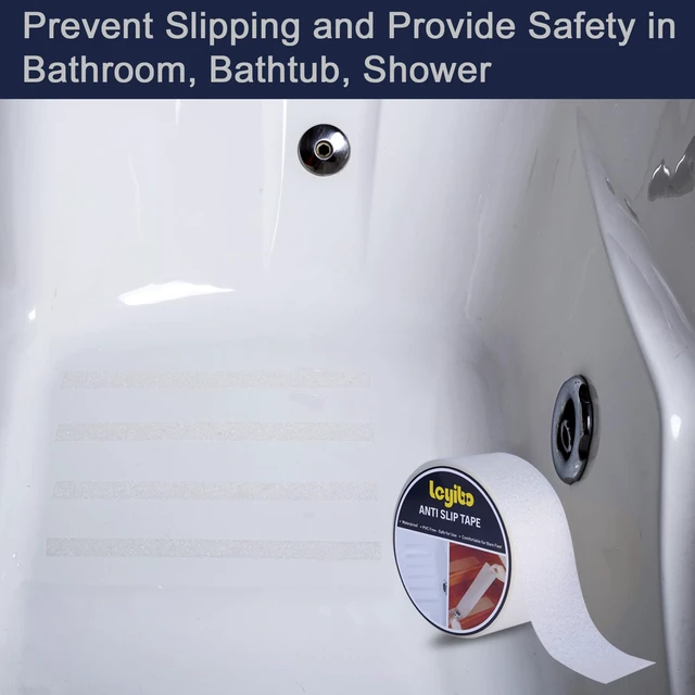 Alt view image 3 of 6 - Anti Slip Tape Clear Waterproof Outdoor/Indoor, 2" x 42Ft Non Slip Traction Grip Tape for Bathtubs, Boats, Stairs, Pools, Transparent, Soft, Comfortable for Bare Feet (2" X 42')