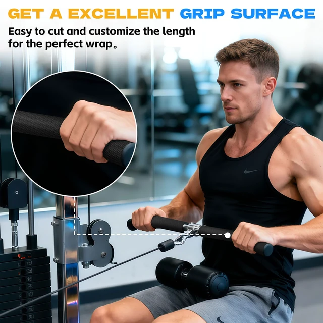 Alt view image 5 of 6 - Rubber Grip Tape, 1 in x 22 Ft Black Ultra-Thin Strong Adhesive | Non-Slip Tape, Anti-Slip Grip Tape for Handles, Waterproof Heat Resistant Cushion Grip, Comfortable in Hands