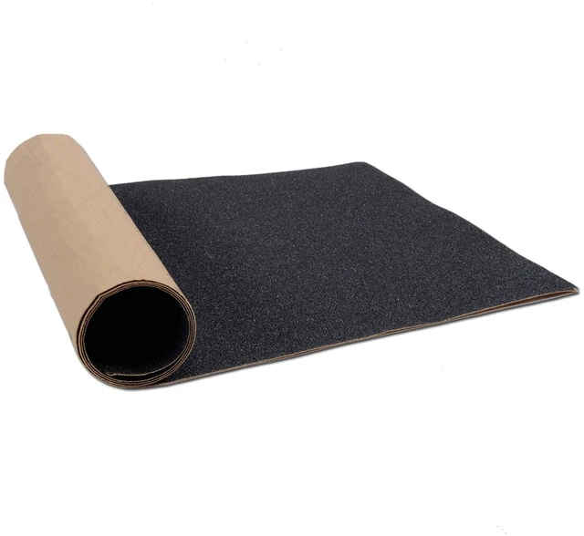Main image of 10.6" x 43.3" Black Skateboard Grip Tape Sheet (110x27cm) | Bubble Free, Waterproof, for Scooter Longboard Griptape, Sandpaper for Rollerboard Stairs Pedal Wheelchair Steps