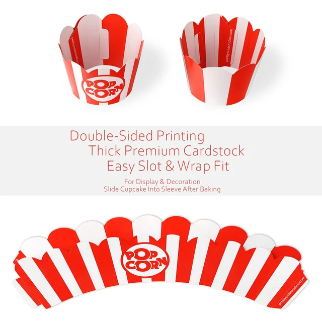 Alt view image 4 of 7 - Popcorn Cupcake Wrappers & Holders, 48 Count