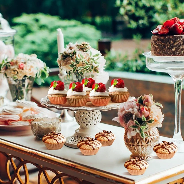Alt view image 4 of 7 - 450pcs Woodland Cupcake Liners, Woodgrain Baking Cups Cupcake Wrappers Paper Wraps Muffin Liners for Bridal Showers Wedding Birthday Party Decorations Supplies