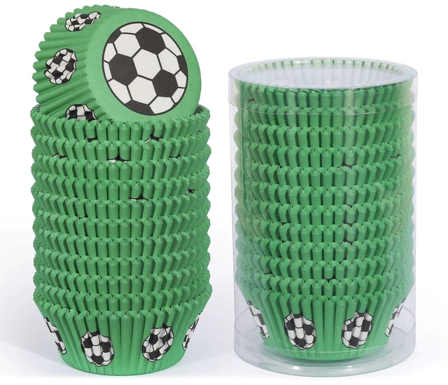 Main image of 300PCS Soccer Standard Cupcake Liners Sport Themed Paper Baking Cups Muffin Liners Cupcake Wrappers for Soccer Ball Game Day Baby Shower Wedding Birthday Party Cake Decorations
