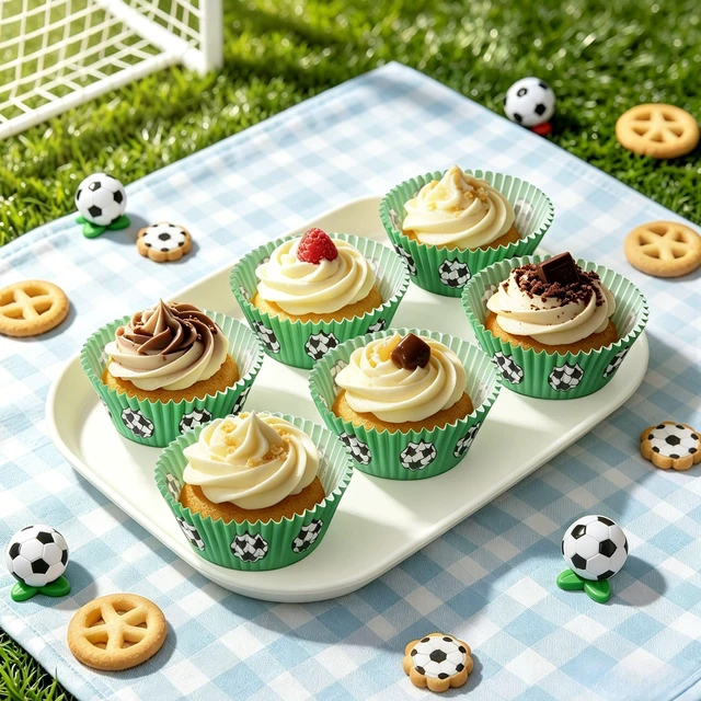 Alt view image 5 of 5 - 300PCS Soccer Standard Cupcake Liners Sport Themed Paper Baking Cups Muffin Liners Cupcake Wrappers for Soccer Ball Game Day Baby Shower Wedding Birthday Party Cake Decorations