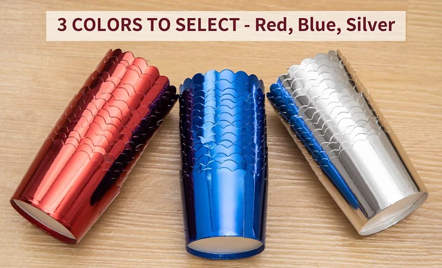Alt view image 7 of 7 - Paper Baking Cups, 50pcs Cupcake Liners Red Muffin Liners Greaseproof Disposable Bulk Cupcake Wrapper, 6 oz Standard Jumbo Muffin Cups for Halloween Christmas Parties