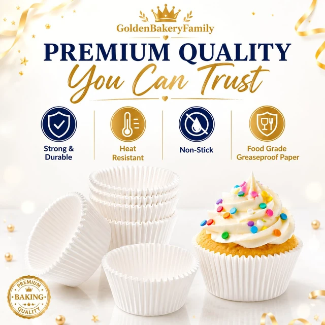 Alt view image 4 of 7 - Mini Cupcake Liners,500 pcs White Mini Muffin Liners for Baking | Mini Cupcake Liners,Mini Muffin Liners,No Smell,Small Cupcake Wrappers,Food-Grade,Greaseproof,Cupcake liners for Party