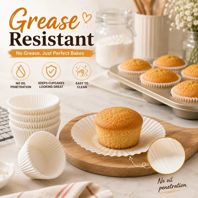 Alt view image 5 of 7 - Mini Cupcake Liners,500 pcs White Mini Muffin Liners for Baking | Mini Cupcake Liners,Mini Muffin Liners,No Smell,Small Cupcake Wrappers,Food-Grade,Greaseproof,Cupcake liners for Party