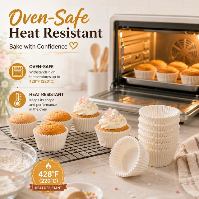 Alt view image 6 of 7 - Mini Cupcake Liners,500 pcs White Mini Muffin Liners for Baking | Mini Cupcake Liners,Mini Muffin Liners,No Smell,Small Cupcake Wrappers,Food-Grade,Greaseproof,Cupcake liners for Party