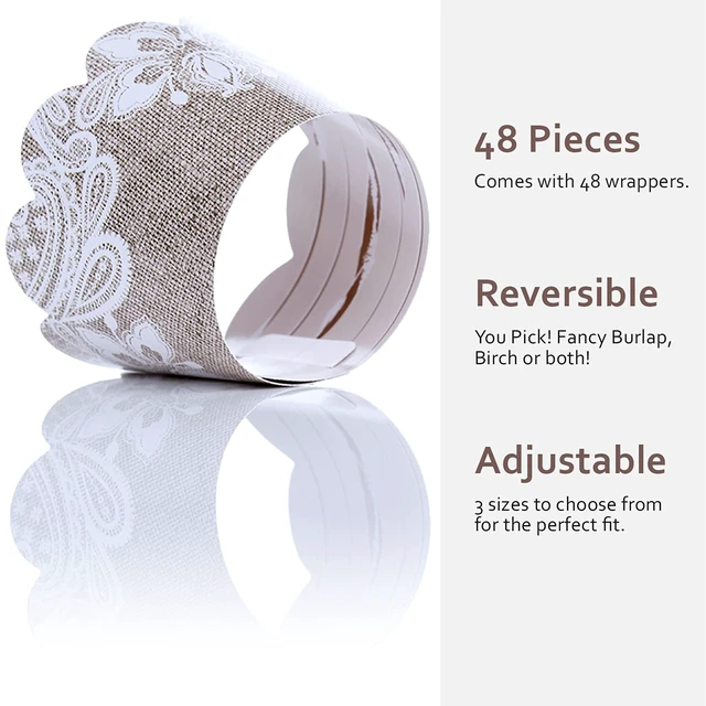 Alt view image 5 of 7 - Birch & Burlap Cupcake Wrappers, 48 Count - Weddings