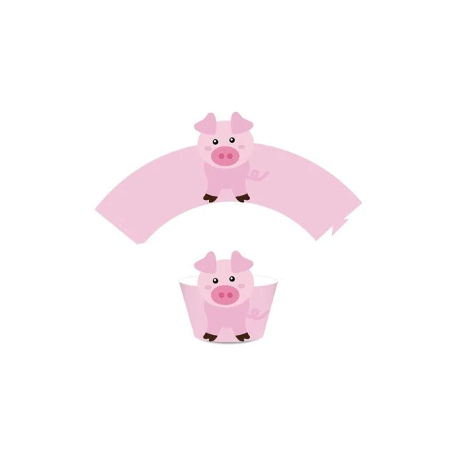 Alt view image 5 of 7 - 24Pcs Farm Animal Cupcake Wrappers for Shower,Birthday Party Supplies, Wedding Party Decorations